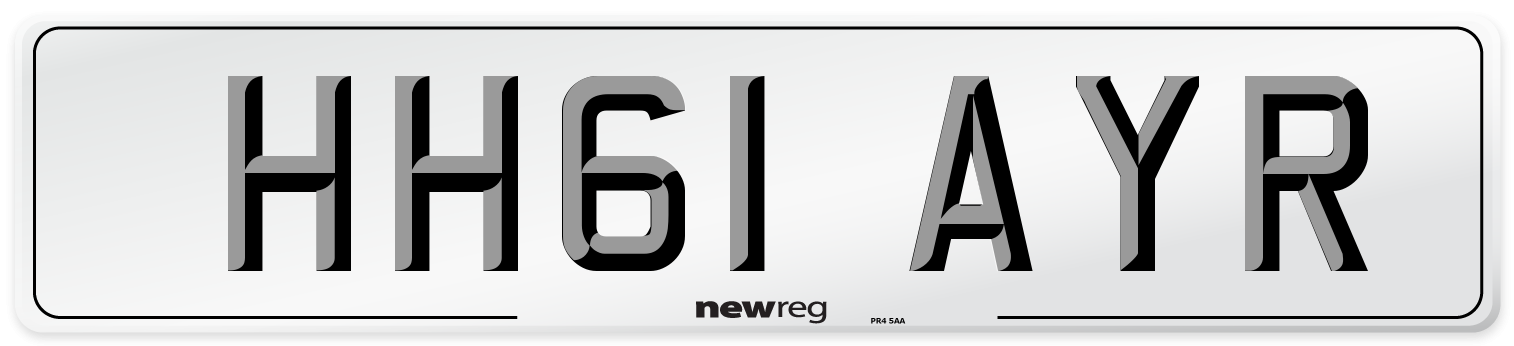 HH61 AYR Number Plate from New Reg